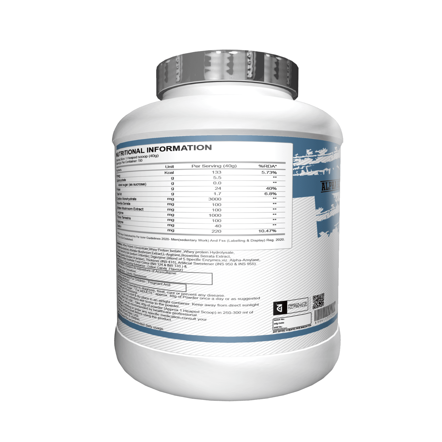 Absolute Nutrition’s Alpha Whey Nitrox Protein Powder 2KG (Free TShirt