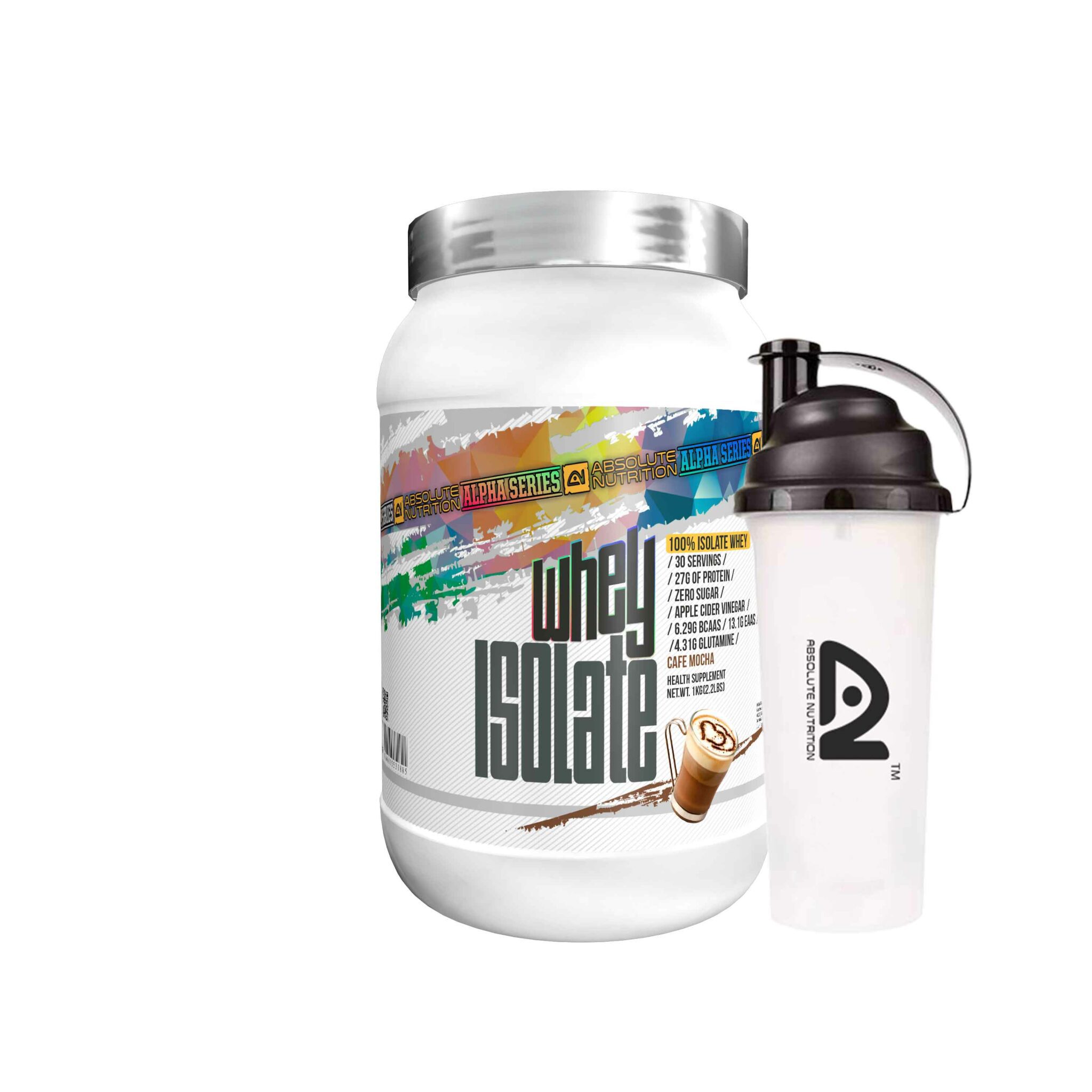 Absolute Nutrition’s Alpha Whey Isolate Protein 1 KG (Free Shaker